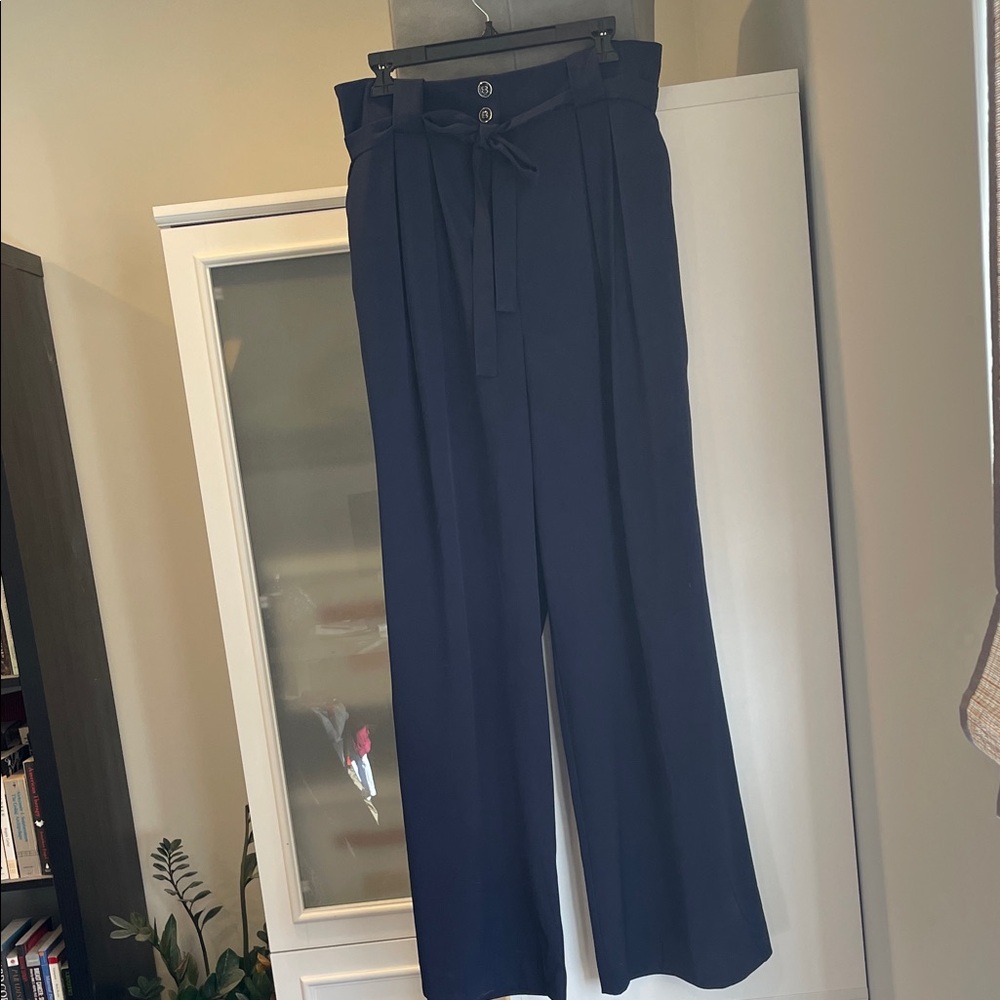New York & Company Navy Wide-Leg Pants